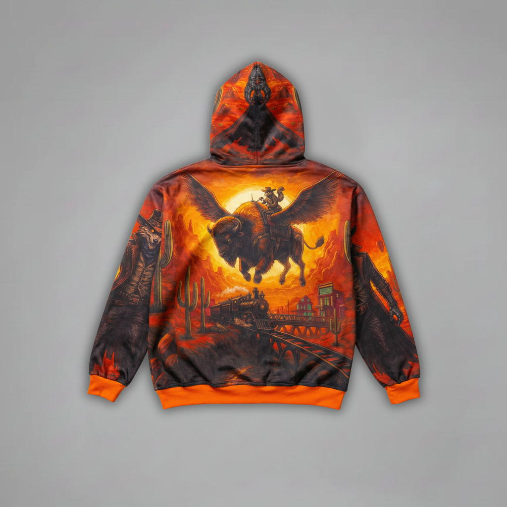 Lycan - Zip Up Hoodie - Rust - LC-001