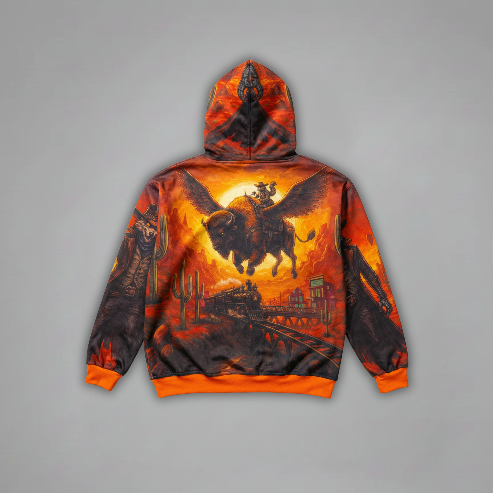 Lycan - Zip Up Hoodie - Rust - LC-001