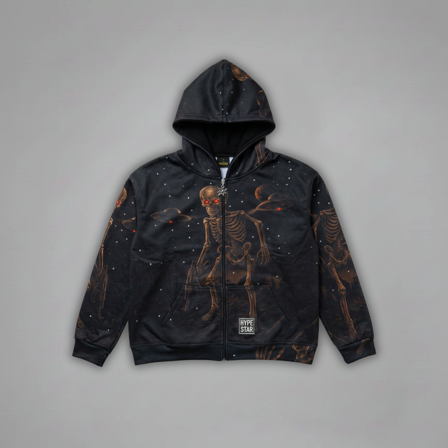 Cosmic Siege - Zip Up Hoodie - Dark Copper - CS-001