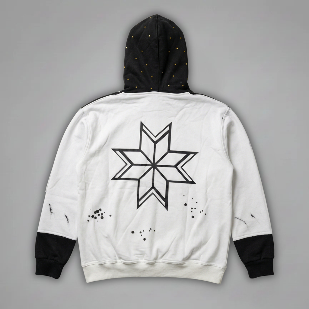 ShadowGilt - Zip Up Hoodie - Ecru Volcanic - SG-003