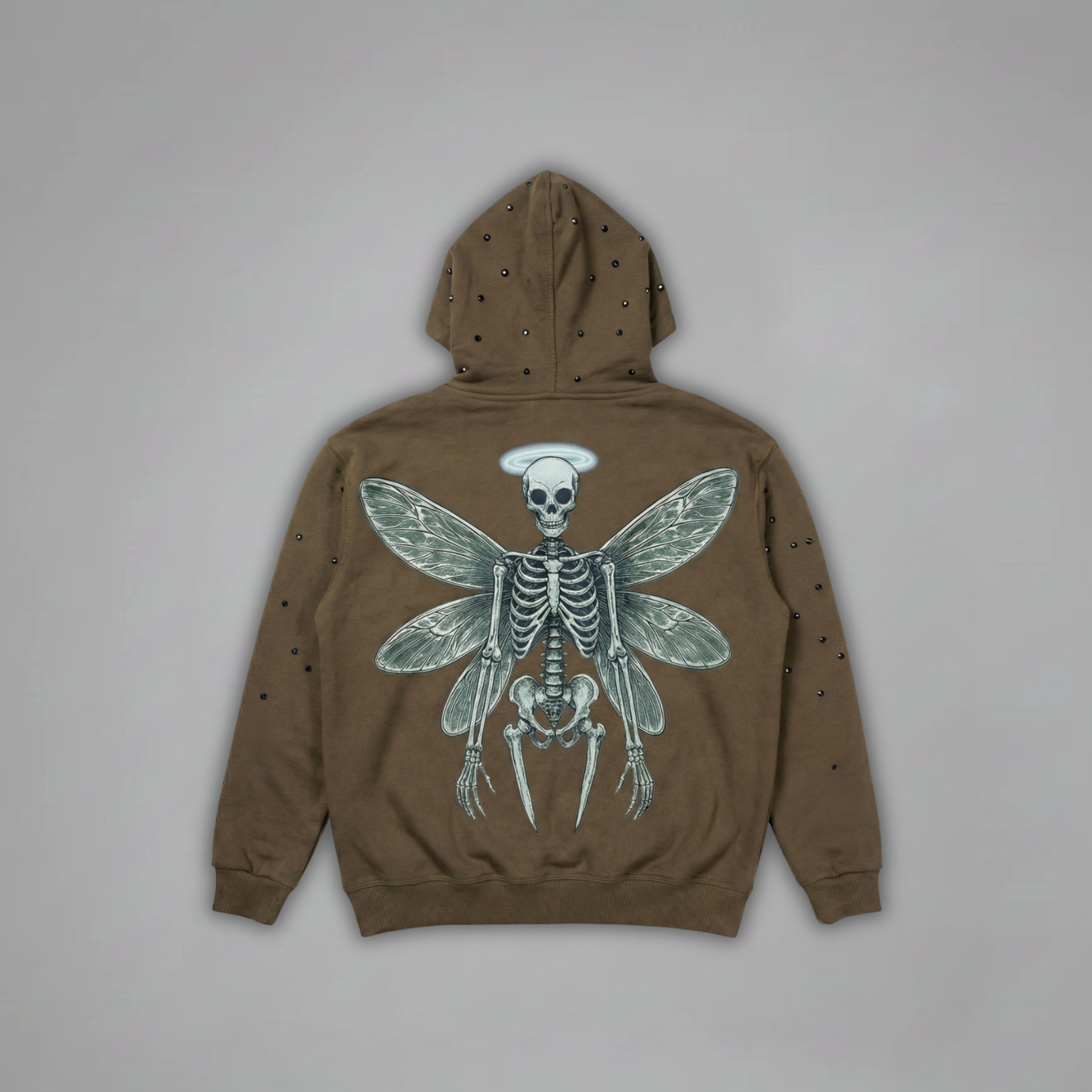 Fallen Fairy - Zip Up Hoodie - Dark Mocha - FF-003