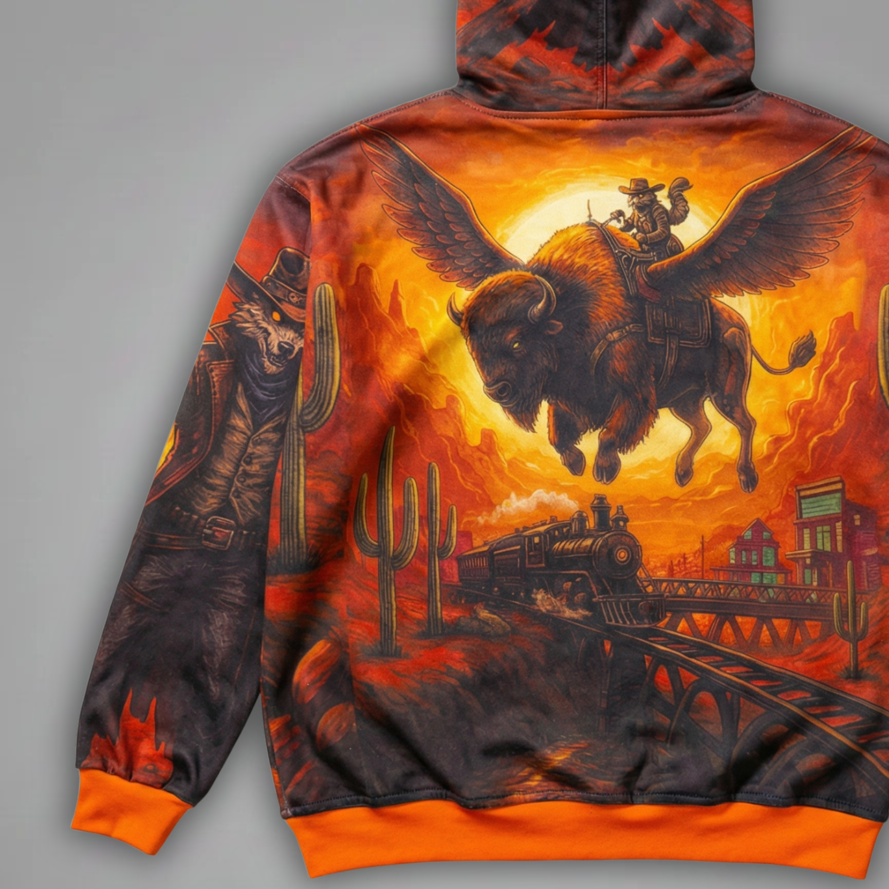 Lycan - Zip Up Hoodie - Rust - LC-001