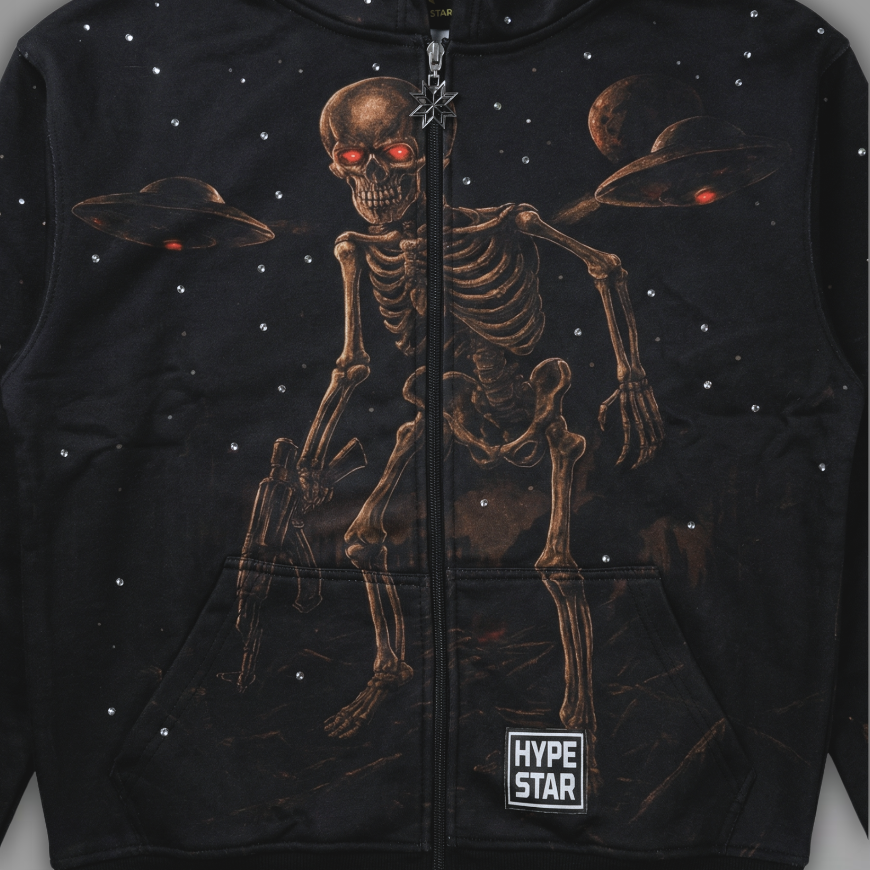 Cosmic Siege - Zip Up Hoodie - Dark Copper - CS-001