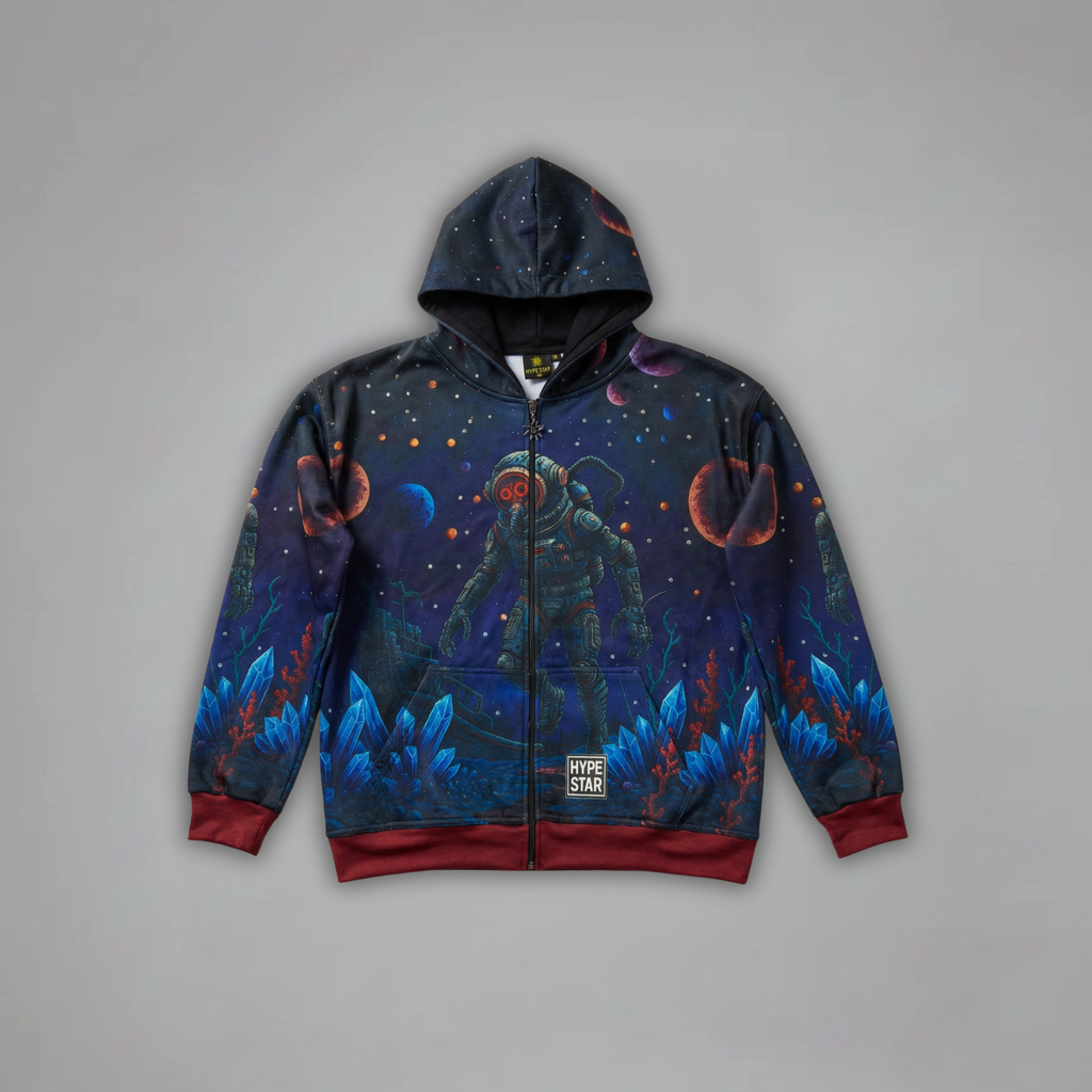 Aybssal Voyager - Zip Up Hoodie - Deep Indigo - AV-001