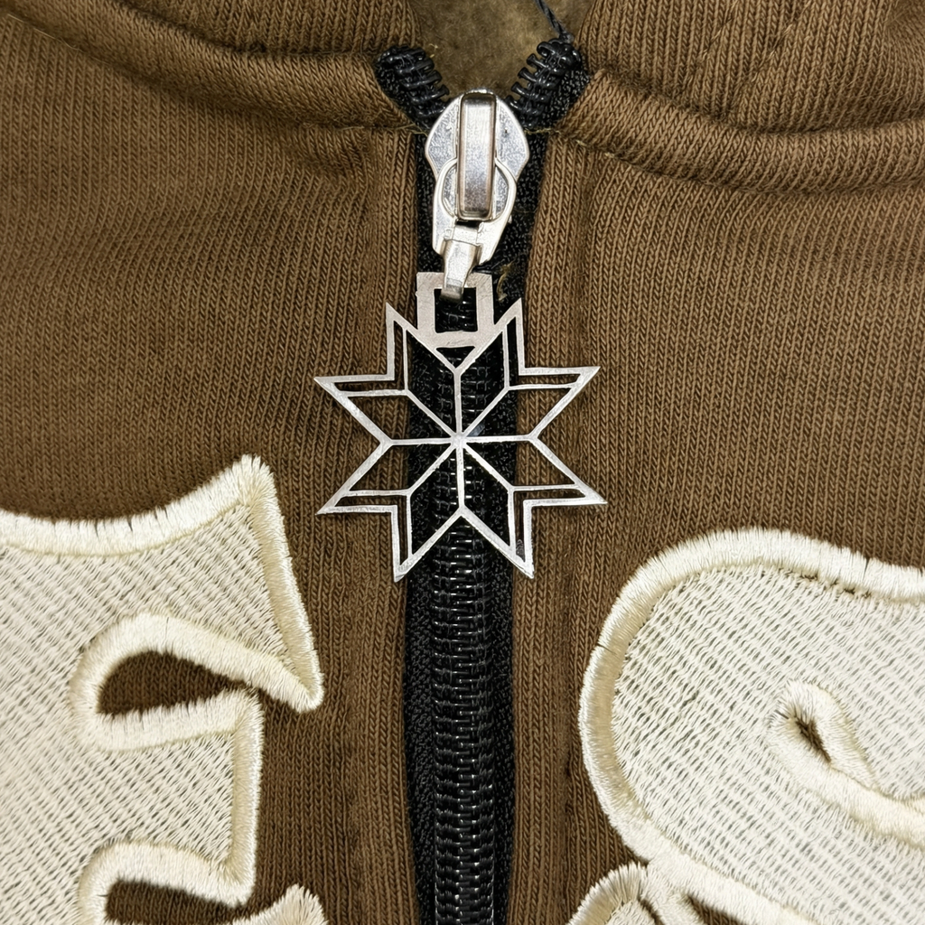 Fallen Fairy - Zip Up Hoodie - Dark Mocha - FF-003