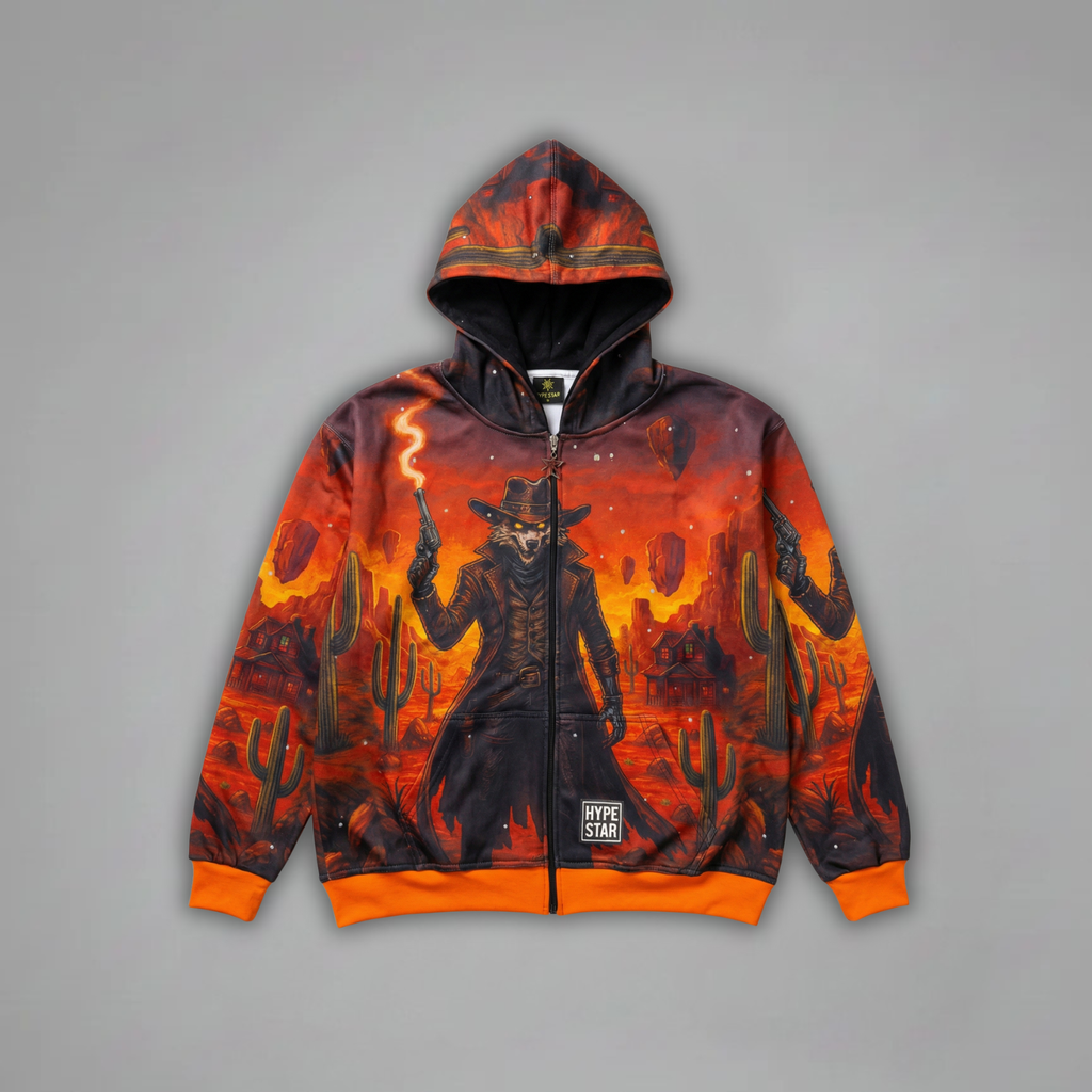 Lycan - Zip Up Hoodie - Rust - LC-001