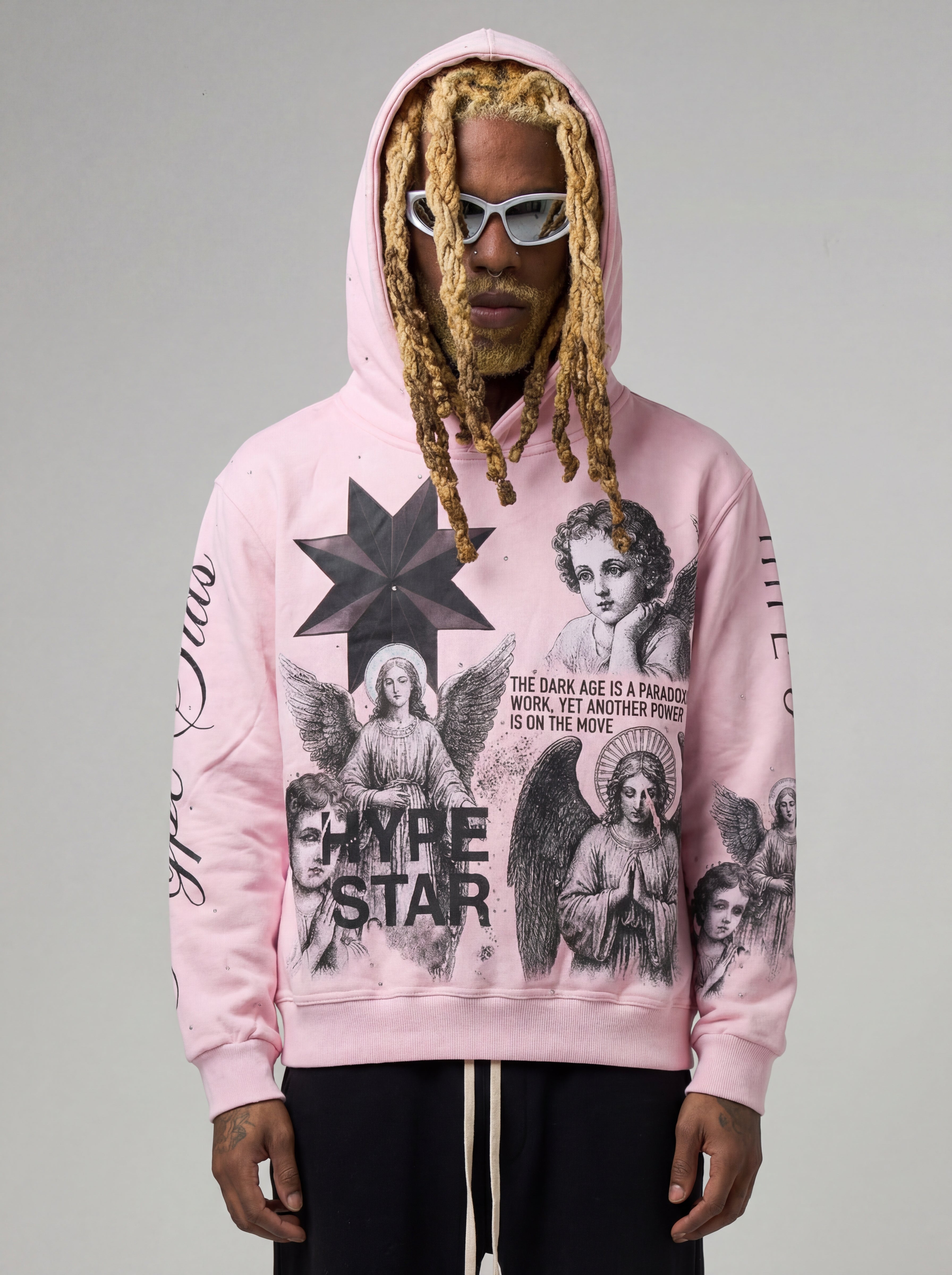 Dark Age - Pullover Hoodie - Dusty Rose Pink - DA-004