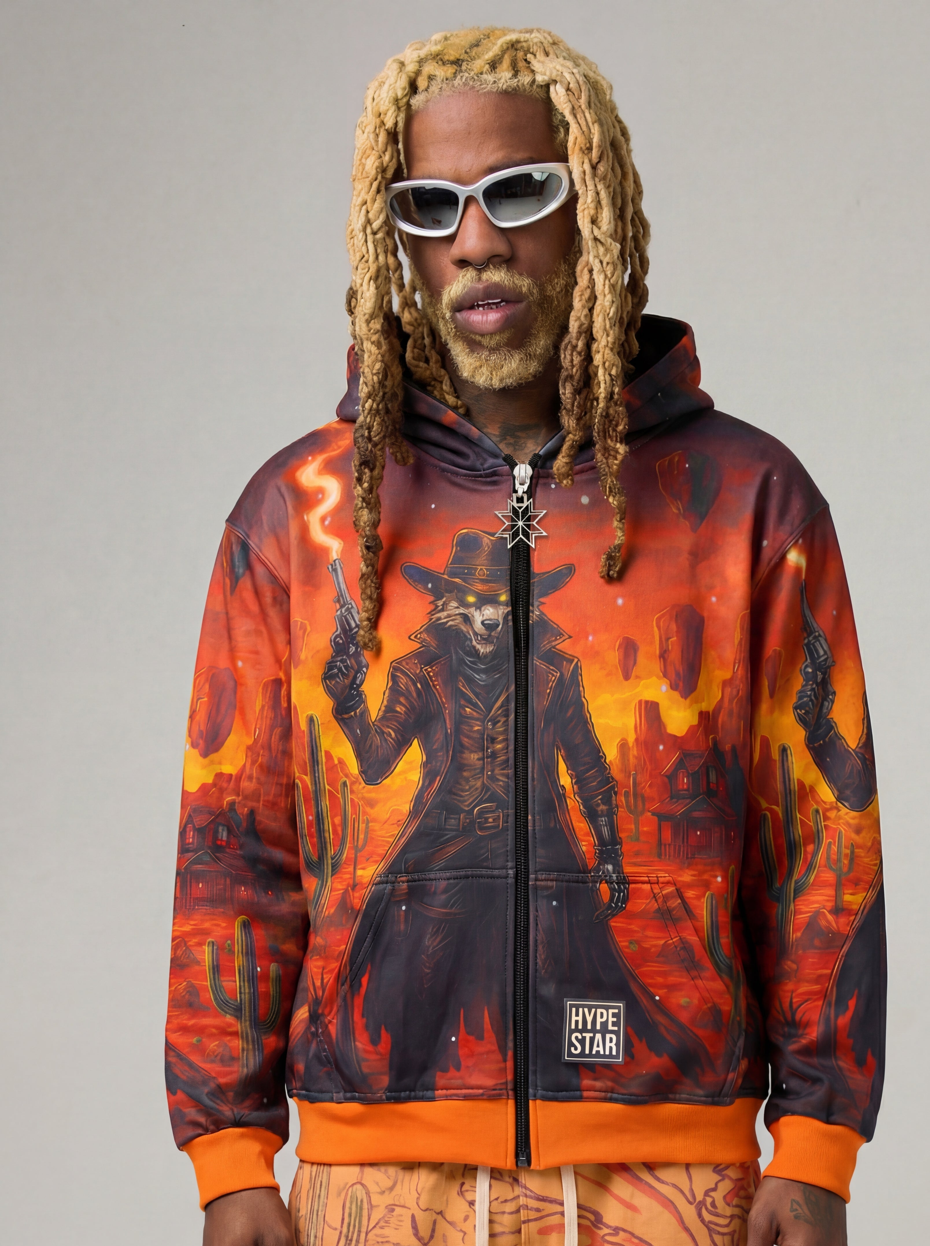 Lycan - Zip Up Hoodie - Rust - LC-001