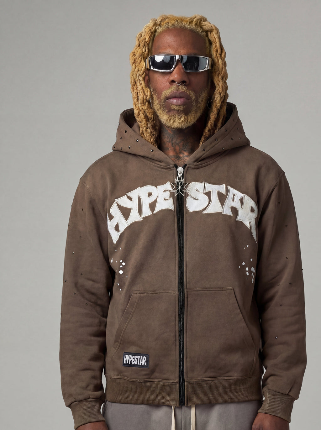 Fallen Fairy - Zip Up Hoodie - Dark Mocha - FF-003