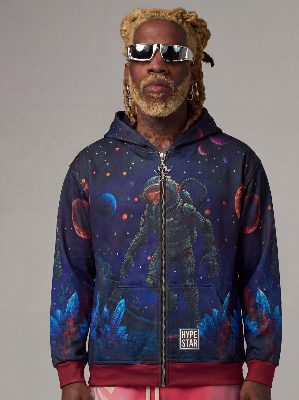 Aybssal Voyager - Zip Up Hoodie - Deep Indigo - AV-001