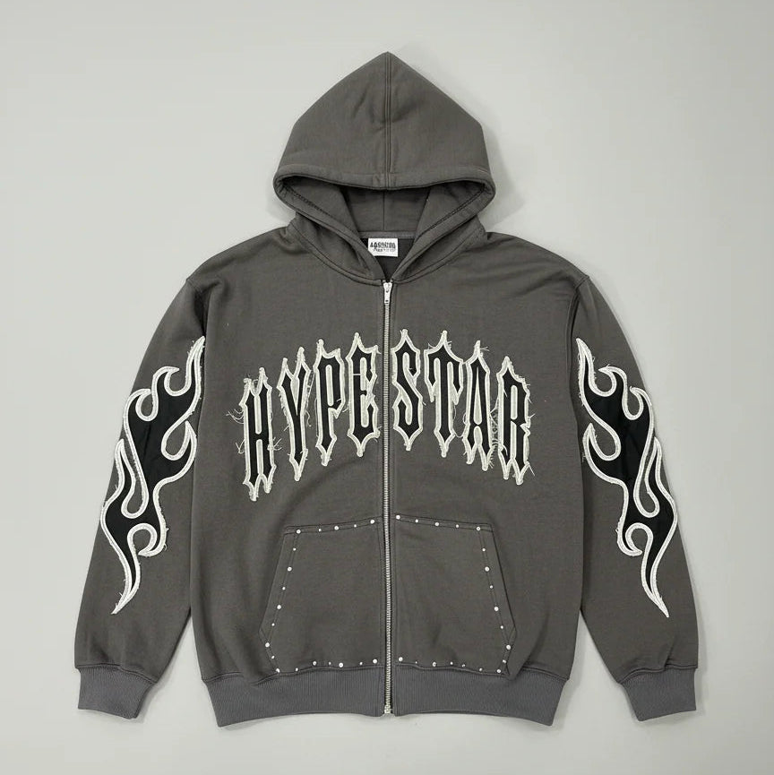 Hype Star Hoodie - Essential Touch - Cave Stone - 0916