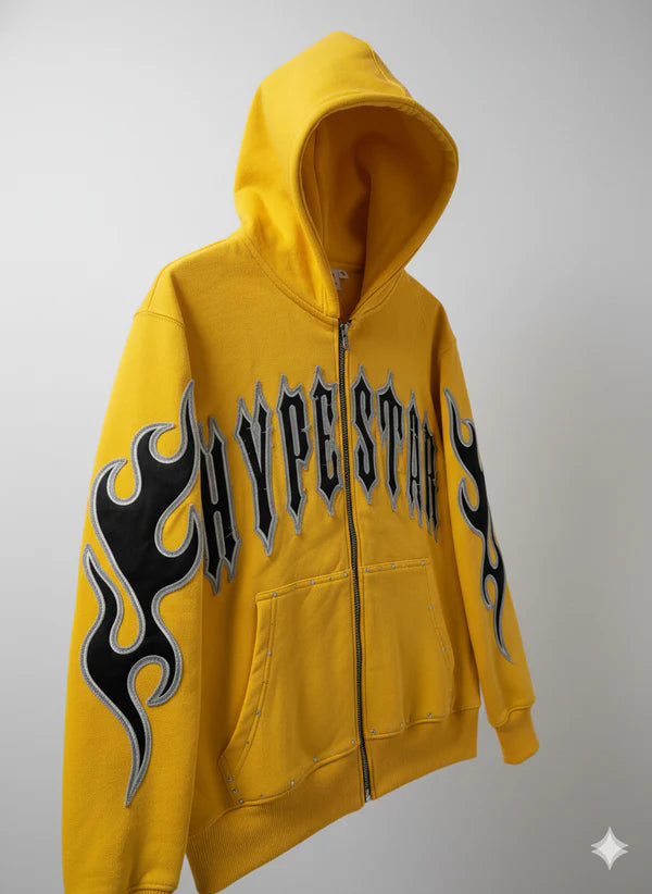 Hype Star Hoodie - Essential Touch - Mustard - 0916