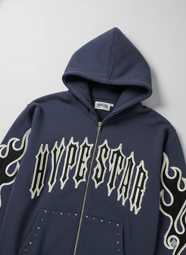 Hype Star Hoodie - Essential Touch - Navy - 0916