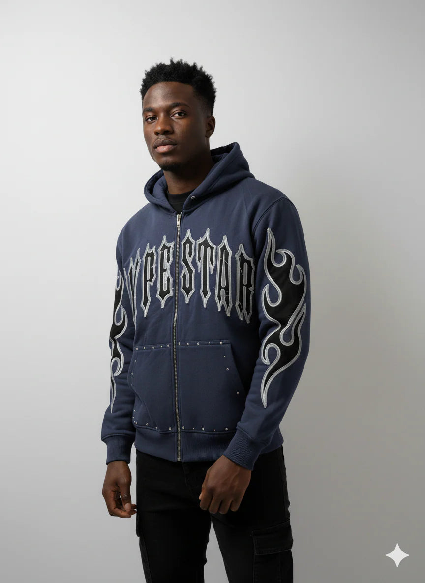 Hype Star Hoodie - Essential Touch - Navy - 0916