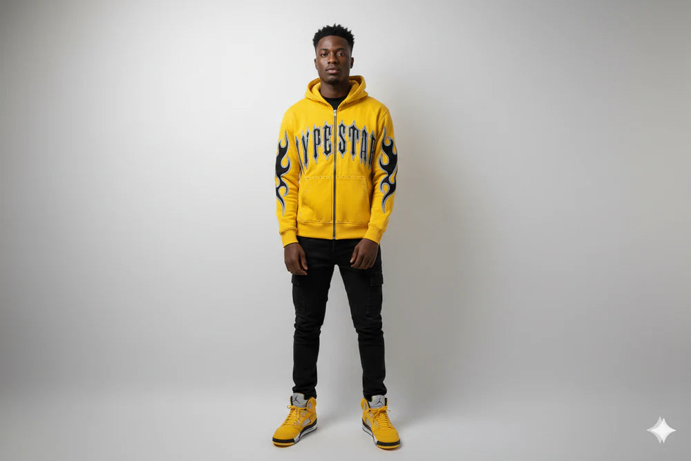 Hype Star Hoodie - Essential Touch - Mustard - 0916