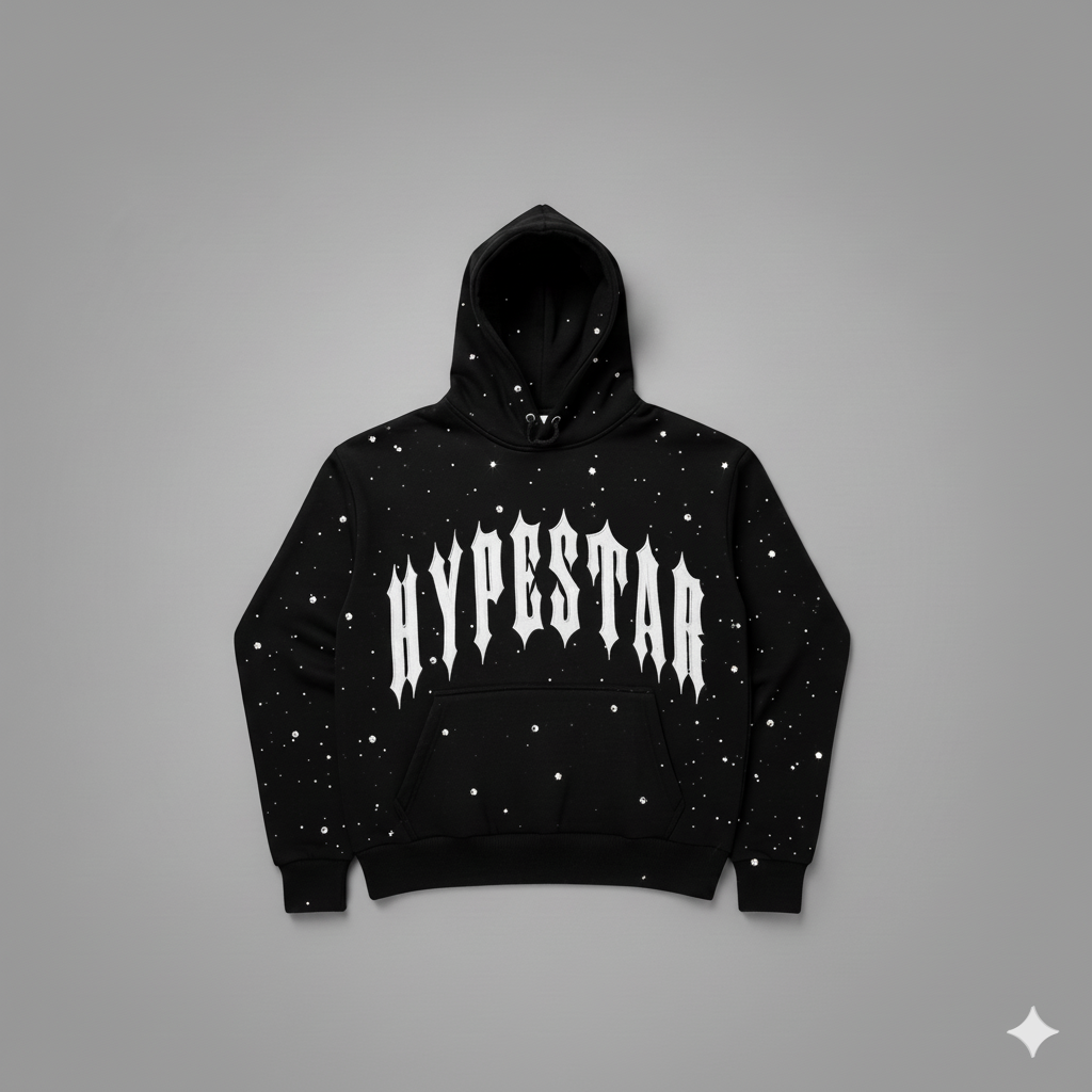 Hype Star Hoodie - Shine On Stage - Black And White - Q425