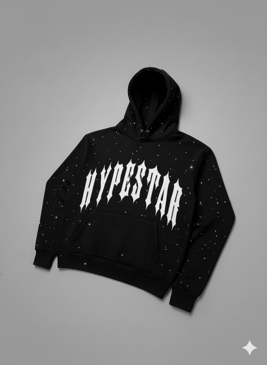 Hype Star Hoodie - Shine On Stage - Black And White - Q425