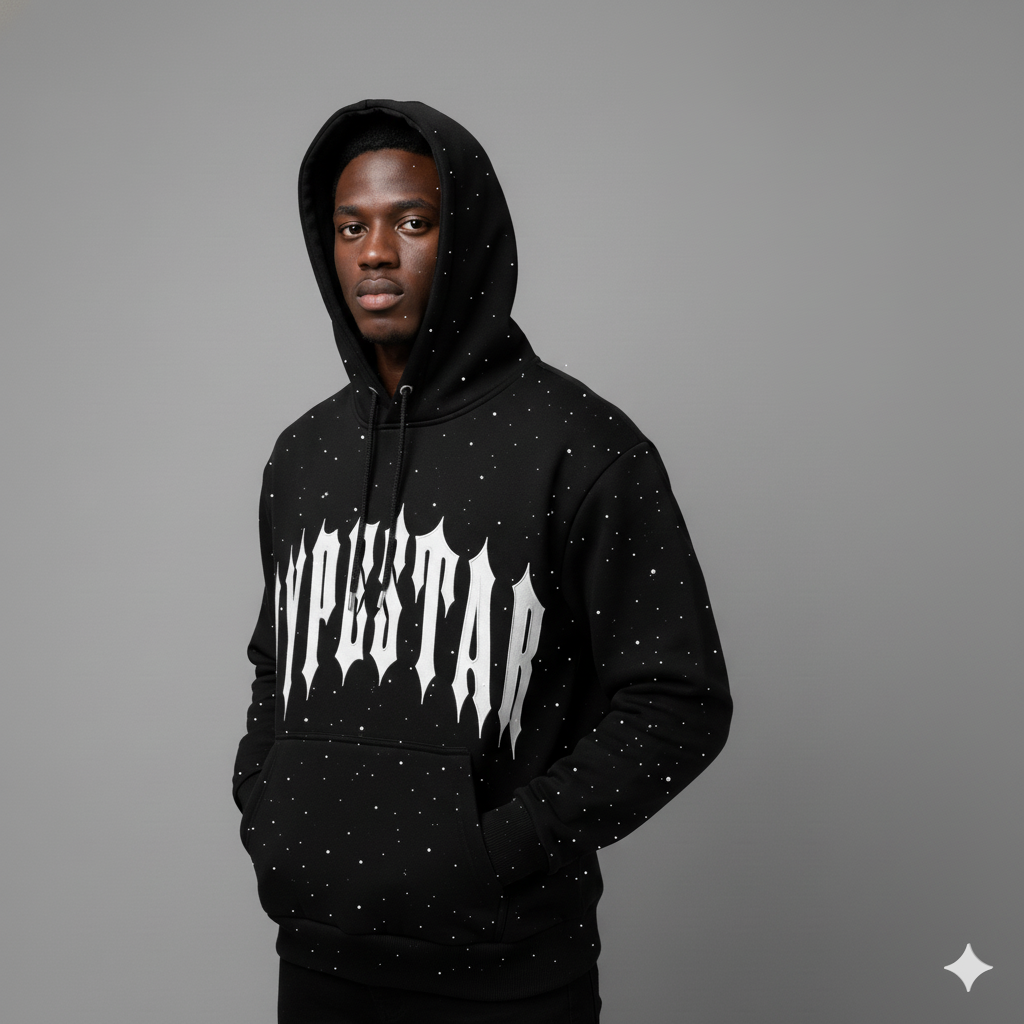 Hype Star Hoodie - Shine On Stage - Black And White - Q425