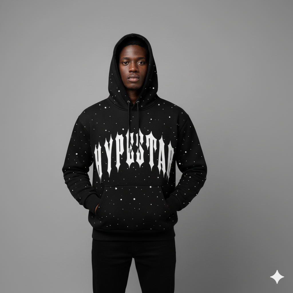 Hype Star Hoodie - Shine On Stage - Black And White - Q425